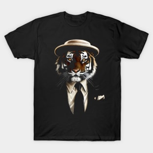 Posh Golfer Tiger - Millionaire Cat T-Shirt